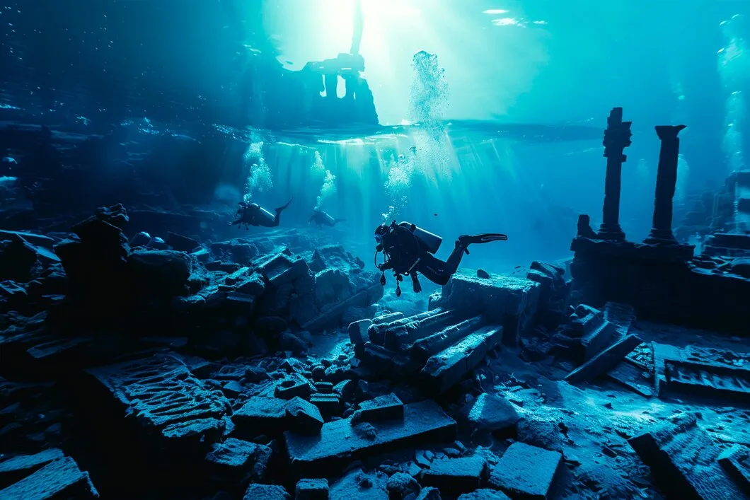 Deep Ocean Darkness and Underwater Waves