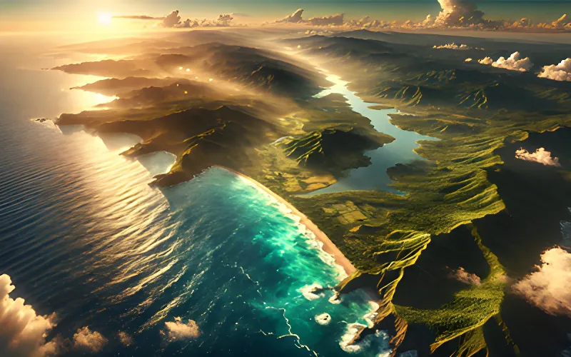 Exact Ratio of Land and Water on Earth
